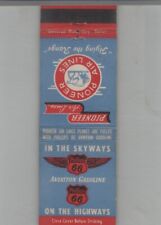 Matchbook Cover Pioneer Air Lines Uses Phillips 66 Aviation Gasoline picture