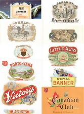 Collection of 10 Different Cigar Box Labels - Americana - Not Actual Cigars - Ci picture