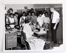 1971 Plymouth MI Burroughs Corp African American Children Teacher Tour VTG Photo picture