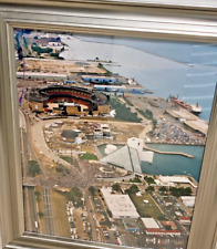 Framed Cleveland Stadium + Rock and Roll Hall of Fame Photograph (1995), 27 x 20 picture