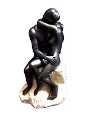 Woman and Man Kissing Statue 9'' picture