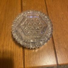Antique Round Crystal Trinket Box with Lid picture