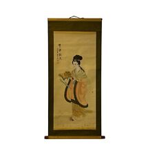 Chinese Color Ink Tong Style Lady Portrait Scroll Painting Wall Art ws3037 picture