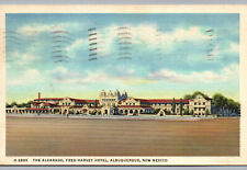 Postcard Fred Harvey Alvarado Hotel Albuquerque New Mexico 1939 Posted NM picture