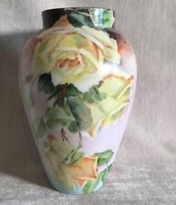 ANTIQUE D&C DELINIERES & CO Limoges France Hand Painted vase. Artist signed... picture