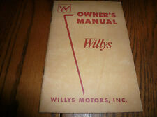 1954 Willys Passenger Cars Model s 675B & 685B Owner's Manual - OEM picture