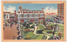 NEW JERSEY ASBURY PARK MINIATURE GOLF AND BOARDWALK LINEN POSTCARD ca 1940. picture