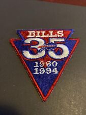 VTG BUFFALO BILLS 35th Anniversary 1960-1994 Willabee & Ward Iron On Patch picture