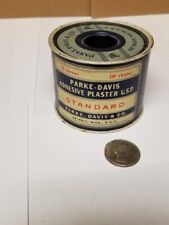Vintage Parke Davis Adhesive Plaster Tin Detroit MI picture