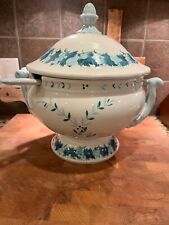 Beautiful Vintage Italian Soup Tureen w/ Ladle . Hand Painted picture