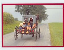 Postcard The market wagon Amish Seasons Pennsylvania USA picture