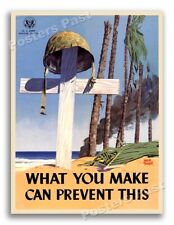 1944 What You Make Can Prevent This Vintage Style WW2 Poster - 18x24 picture