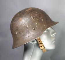 WWII German Type 1 Bulgarian Army Steel Combat Helmet M36 M1936 w/Rolled Edge picture