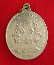 Antique French MARY Medal CONGREGATION OF CHILDREN OF MARY Catholic Medal 1896 picture
