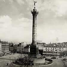 Paris France Place de la Bastille Square • Vintage Greff Photo • WWII Soldier picture