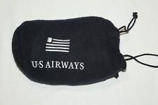 VINTAGE US AIRWAYS FLIGHT/LAP BLANKET WITH MATCHING STORAGE BAG EMBROIDERED LOGO picture