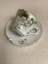 Beautiful Antique RS Germany Demitasse floral Cup & saucer set picture