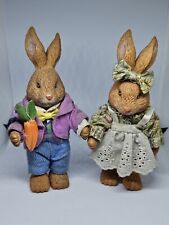 Vintage Russ Bunny Rabbit Boy and Girl Poseable 1990’s Figure Lot Resin - 7
