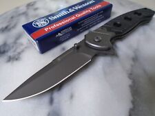 Smith & Wesson Pocket Knife 1100062 G10 Liner Lock 7Cr17MoV Flipper Folder New picture