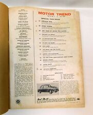 Vintage May - Nov 1957 Motor Trend Magazine Hardcover Bound Vol 9 No 5 - 11 picture