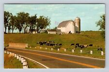 Janesville WI-Wisconsin, Scenic Greetings, Cows Grazing, Vintage Postcard picture