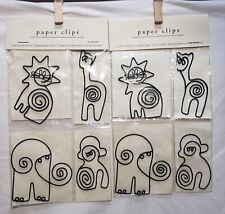 Rare -New- Pier 1 Imports - 8 Large Animal-Shaped Paper Clips, Stationary, Zoo picture