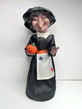 Vintage Telco 1989 Motionette Witch W/ Pumpkin Halloween Jack O Lantern Tested picture