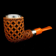 AGovem Handmade Turkish Block Basket Meerschaum Smoking Tobacco Pipe AGM-1542 picture