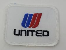 Vintage United Airlines Employee Patch White Embroidered Uniform Shirt picture