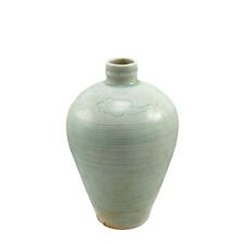 Adorable Celadon Crackle Small Vintage Plum Porcelain Vase picture