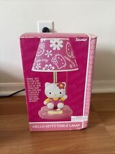 2007 Sanrio HELLO KITTY Table Lamp with Original Pink Shade KT3095 NEW IN BOX picture