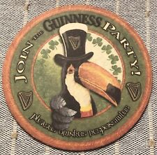 Lot of 5 “Join The Guinness Party”Toucan Double-sided Paper Coasters 2001 - New picture