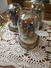 3 Franklin Mint - John Wayne - Hand Painted -Glass Dome - Limited Edition - Mint picture