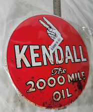 VINTAGE KENDALL COMPANY SIGN PUMP PLATE GAS STATION OIL Apart14 picture
