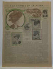 Women's Fashion Millinery(hats), 1907 Original Newspaper Page picture