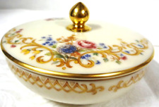 c1985-1989 LENOX QUEEN'S GARDEN pattern 24K hand painted gold LIDDED BOX - w/TAG picture