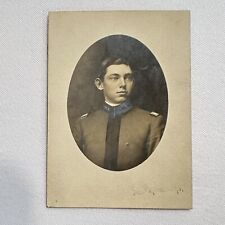 Antique Photograph Black White Handsome Man In A Uniform Late 1800s Mexico MO. picture