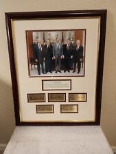 5 Presidents 1991 Autographed Framed Photo Nixon, Bush, Reagan, Ford, Carter J picture