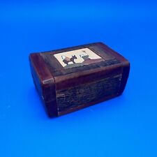 Vintage Siwok Handmade Virgin Mary Carved Wooden Trinket Box Argentina 4