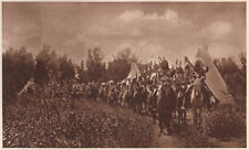 THE VANISHING RACE - WARRIORS OF OTHER DAYS - VINTAGE 1914 PHOTOGRAVURE  picture