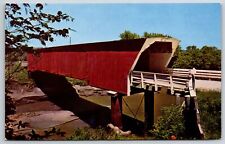 Winterset Iowa~Holliwell Covered Bridge~Built 1880~1950s Postcard picture