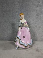 PINK LADY COLONIAL FORMAL DRESS PORCELAIN DOLL FIGURINE 8