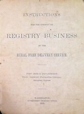 Authentic 1903 USPS Rural Free Delivery Service Registry Business Handbook RARE  picture