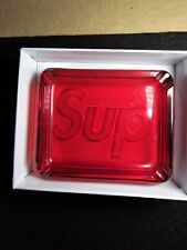 Supreme Debossed Glass Ashtray Red SS20 - Authentic Never Used  picture