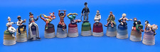 Set of 12 CAVALCADE OF CLOWNS Complete Pewter Thimble THIMBLE COLLECTORS CLUB picture