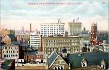 Postcard Birds Eye View of the Business District in Dayton, Ohio picture