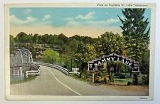 View on Highway 80 Lake Taneycomo, Missouri Linen Postcard, Sammy Lane picture