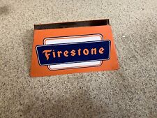 FIRESTONE TIRE VINTAGE DOUBLE SIDED METAL SIGN TIRE DISPLAY STAND GAS OIL picture