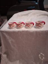 Vtg 1960 Winking Santa mini mugs Christmas Holt Howard Ceramic Japan Set Of 4  picture