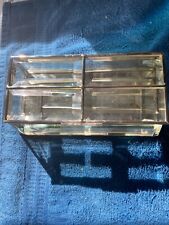 Beveled Top Glass Jewelry Box Nicole Miller 7 1/2
